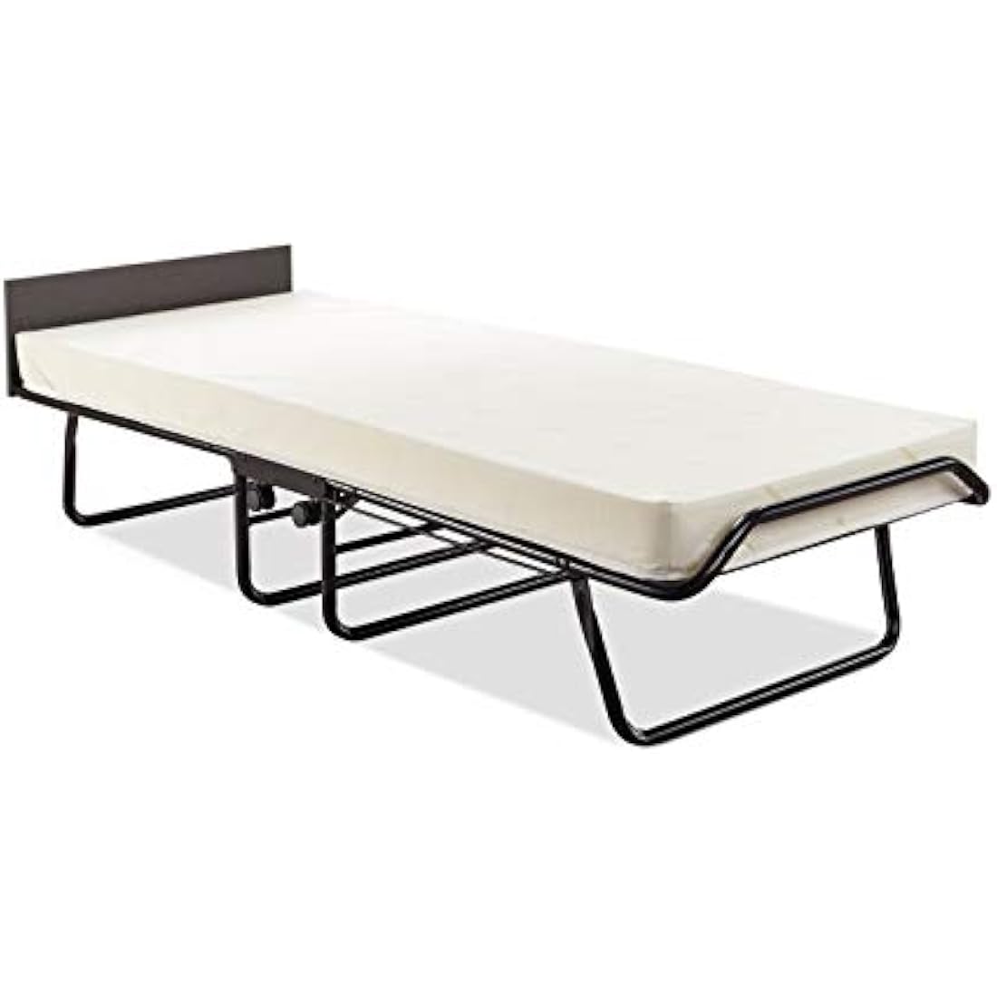 Jay-Be Visitor Contract Folding Bed with Performance e-Fibre Mattress and Automatic Folding Legs, Compact, Single, Black