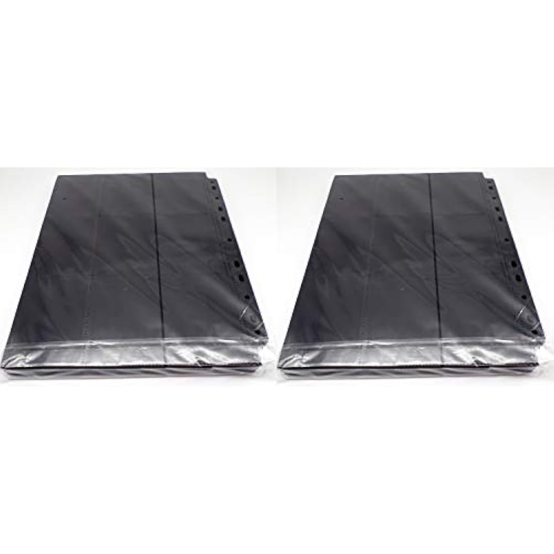 docsmagic.de 100 18-Pocket Pages Black - Sideloading - MTG PKM YGO - 11-Hole