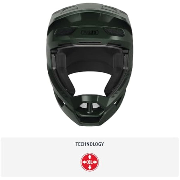 ABUS Downhill Bicycle Helmet HiDrop - Full-face Helmet with ABS Outer Shell for MTB Trails