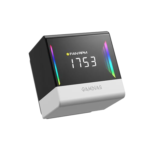 GAMDIAS CHIONE E4 240mm AIO Liquid CPU Cooler, Real-Time Digital Display Patented PWM Pump, 2 x 120mm Easy Cable Management Daisy Chained Fans w/ ARGB Sync, Intel LGA 1851/1700/1200；AMD AM5/AM4, Black