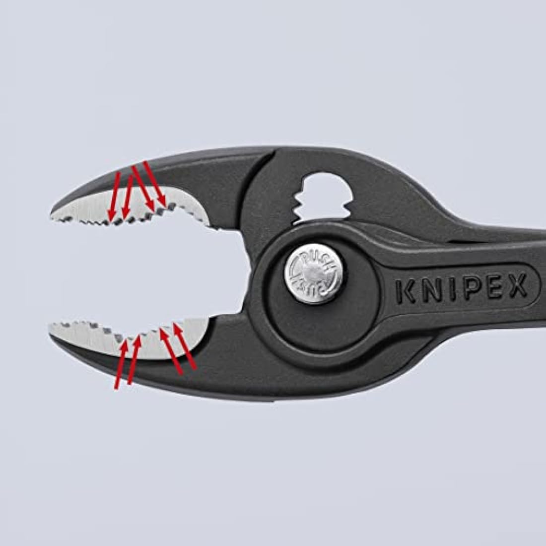 KNIPEX 82 02 200 TwinGrip front and side gripping pliers with comfort handles grey atramentized 200 mm