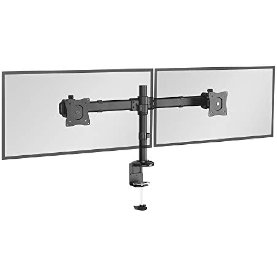 RICOO Dual Monitor Stand Tilt TS6211 Swivel 13-27 Inch VESA 75x75 100x100 Double Arm Mounting System LED LCD Screen Desk Mount Black