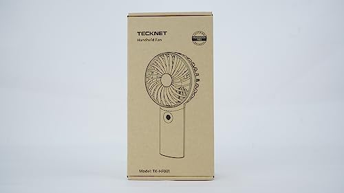 TECKNET Handheld Fan, Portable USB Hand Held Fans Rechargeable Mini with 7000mAh Power Bank, Mini Personal Electric Fan 3 Adjustable Speed Desk Fan for Home/Office/Travel (White)