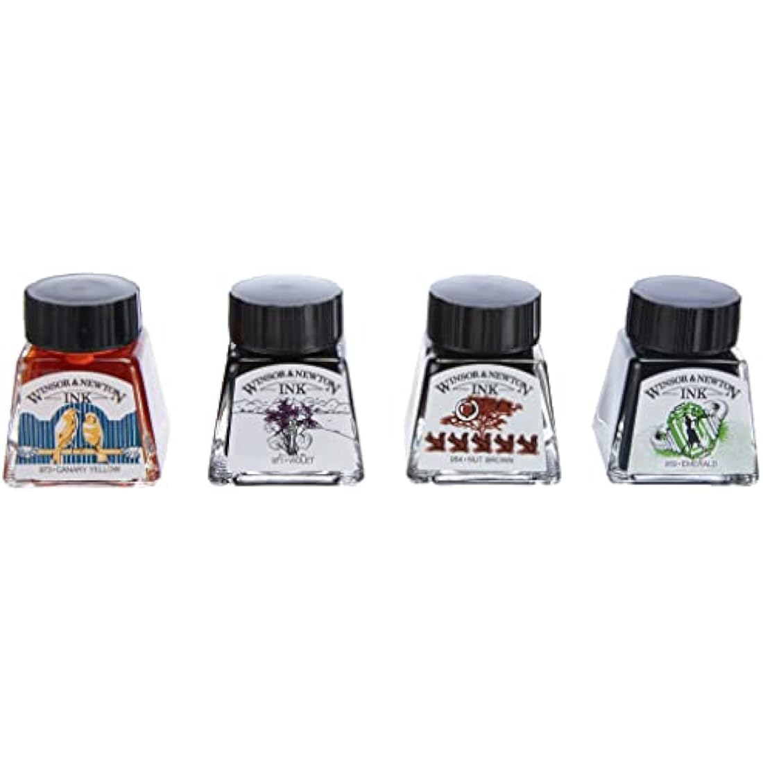 Winsor & Newton, Drawing Inks, Wiliam Collection Ink Pack, 8 x 14 ml Ink Bottles