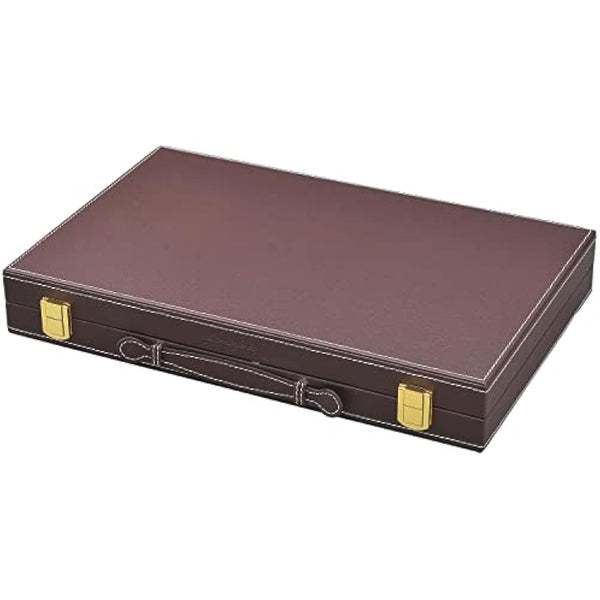 Jaques of London Backgammon Set | Classic Traditional Games | Folding Case 15" Backgammon Sets Luxury | Backgammon Sets for Adults | Since 1795