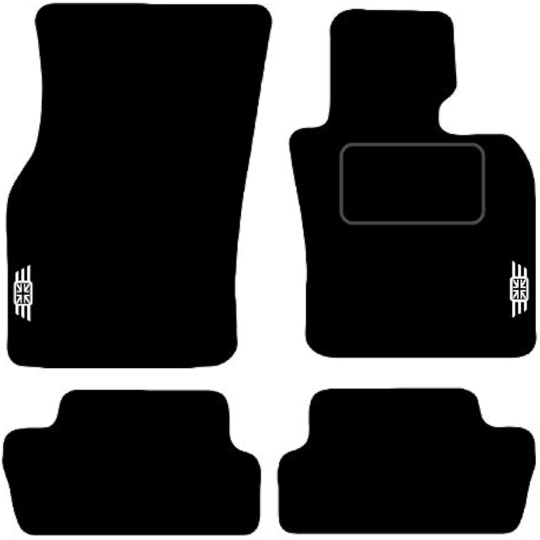 Lusso Car Mats Tailored/Compatible To Fit Mini Cooper F55 5 Door 2014 onwards with Unique Logos (Red Edging)