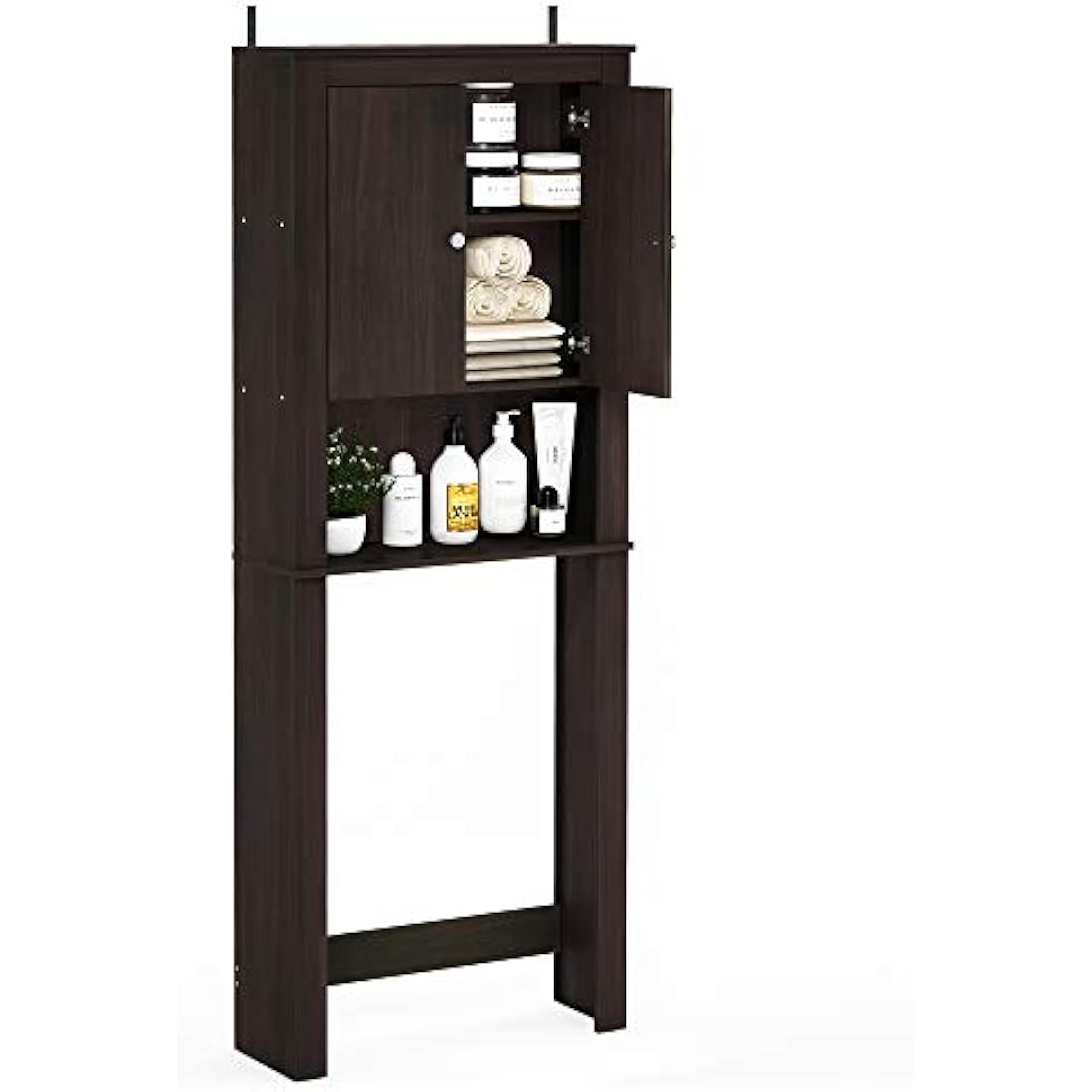 FURINNO Wall Mounted Cabinets, Wood, Espresso, one size