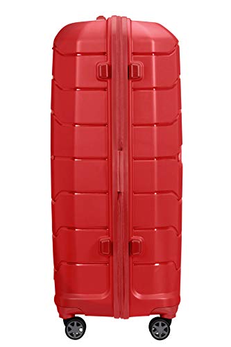 Samsonite Flux - Spinner L, Expandable Suitcase, 75 cm, 99/111 L, Red (Red)