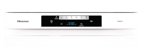 Hisense HS622E90WUK Freestanding Standard Dishwasher 85cm High - E Rated, White, 24 x 23 x 33 inches (L x W x H) [Energy Class E]