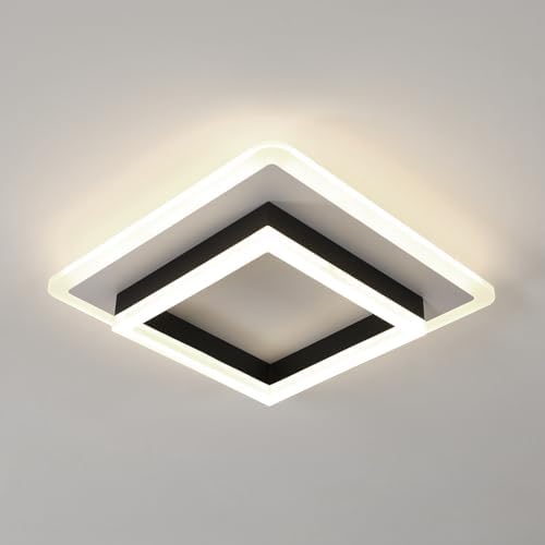 DELIPOP Ceiling Light Modern, 30W Square LED Ceiling Lamp, Acrylic Ceiling Lights for Living Room Kitchen Bedroom Hallway, Natural Light 4500K, Dia 30cm