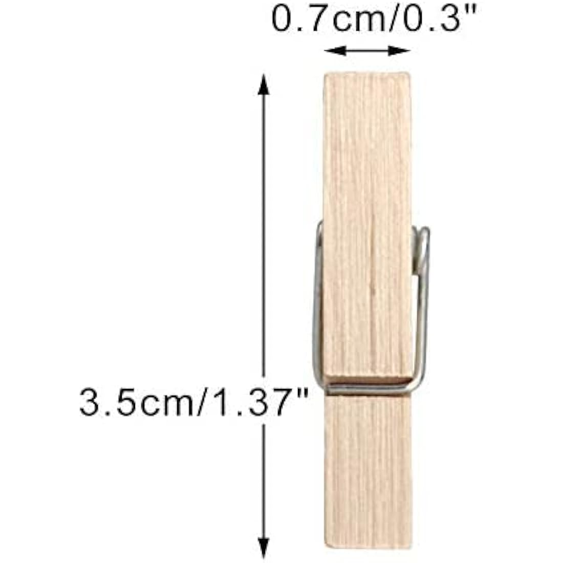 jijAcraft 3.5cm Mini Wooden Pegs: 100Pcs Mini Photos Pegs for DIY Crafts Brown Photo Display Clips Small Wooden Clothes Peg for Hanging Photos Cards