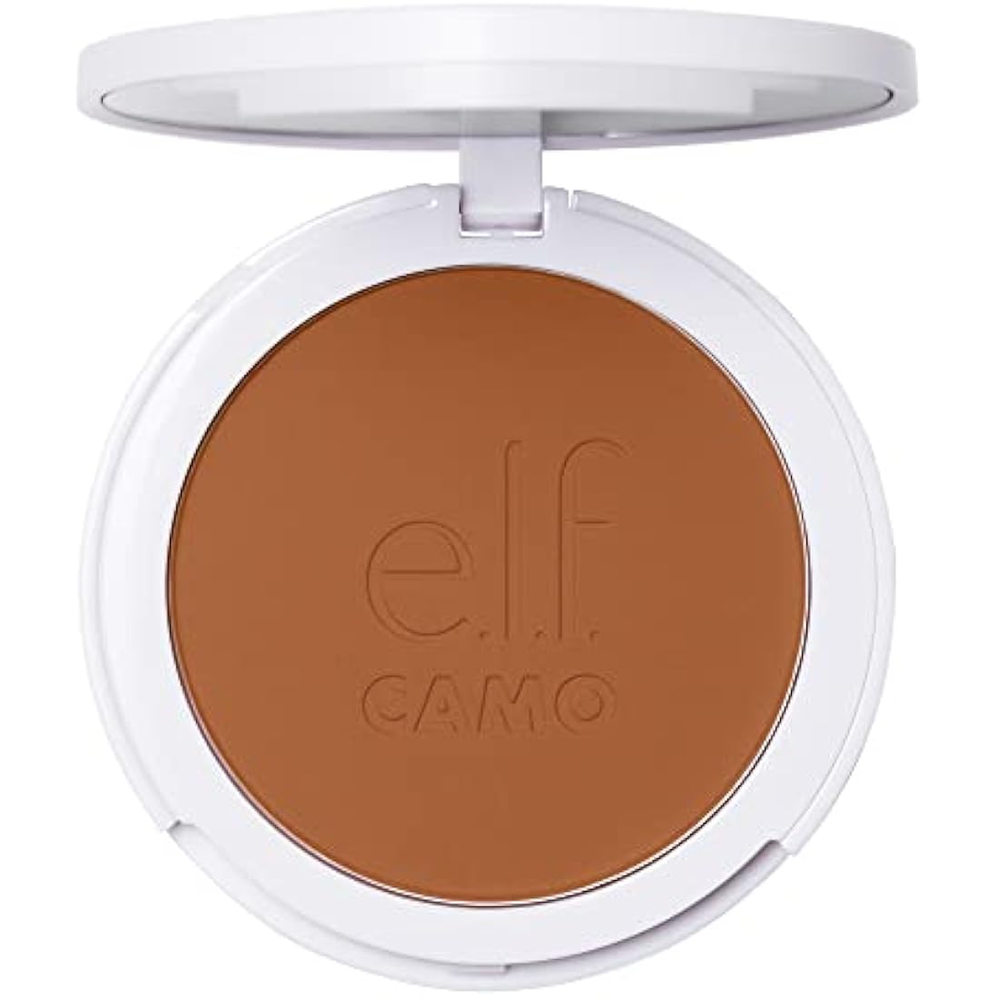 e.l.f. Camo Powder Foundation, Lightweight, Primer-Infused Buildable & Long-Lasting Medium-to-Full Coverage Foundation, Tan 450 N