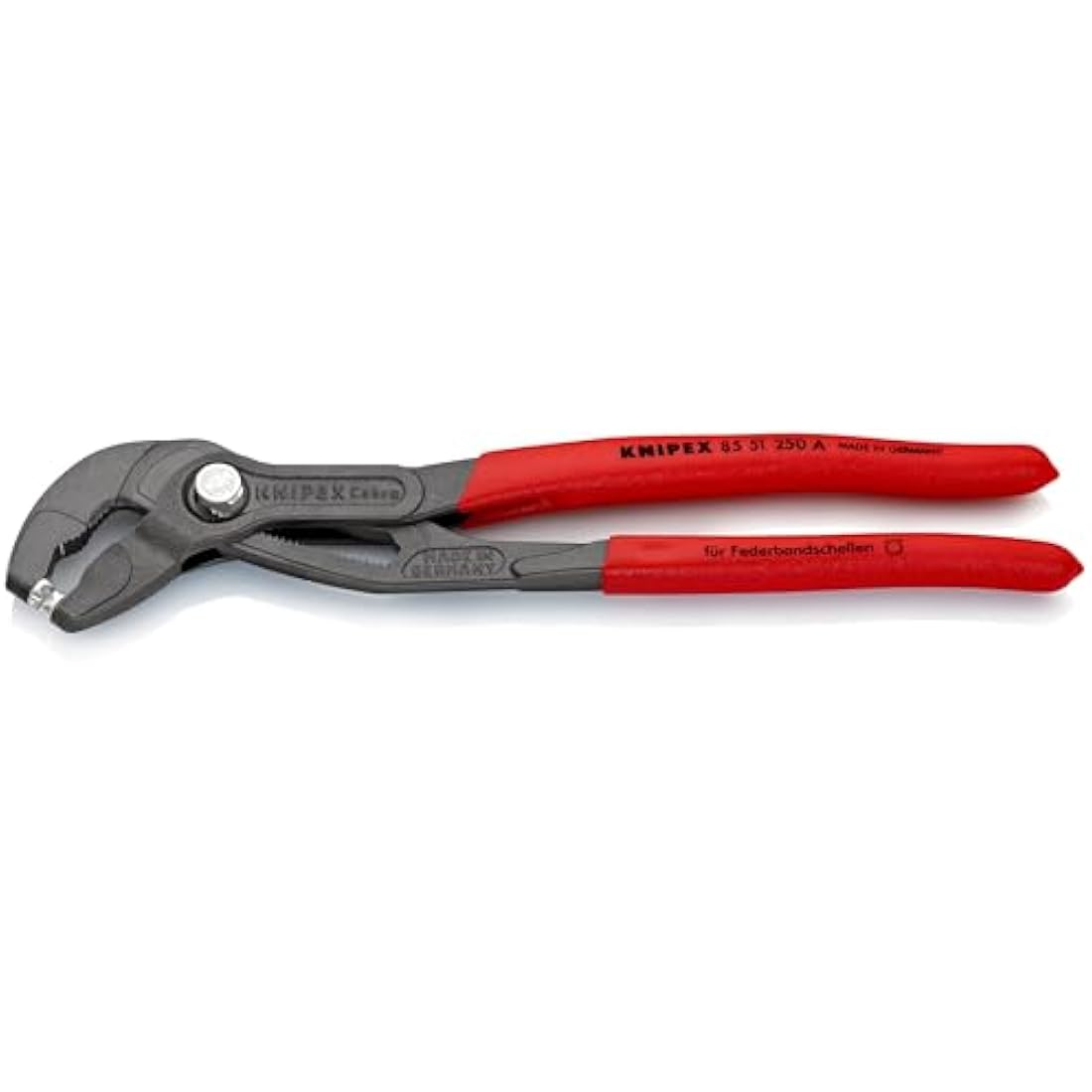 Knipex Spring Hose Clamp Pliers grey atramentized, with non-slip plastic coating 250 mm (self-service card/blister) 85 51 250 A SB