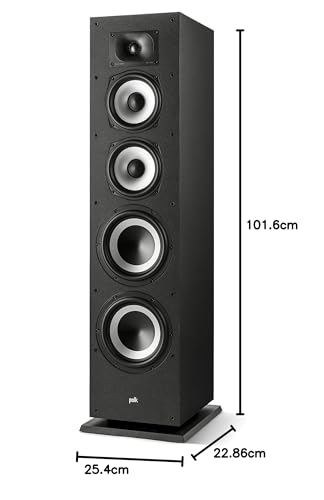 Polk Audio Polk Monitor MXT60 Compact Tower Speaker, HiFi and Home Cinema Speaker, Hi-Res Certified, Dolby Atmos and DTS:X Compatible (1 piece)