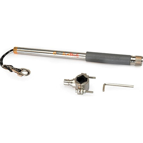 dobar® 62000 Walky Dog Plus Dog Bicycle Lead, Stainless Steel Spacer, Bicycle Holder with Triple Rear Damper, Traction Lead with Quicklock and Spacer, 37.5 cm, Silver