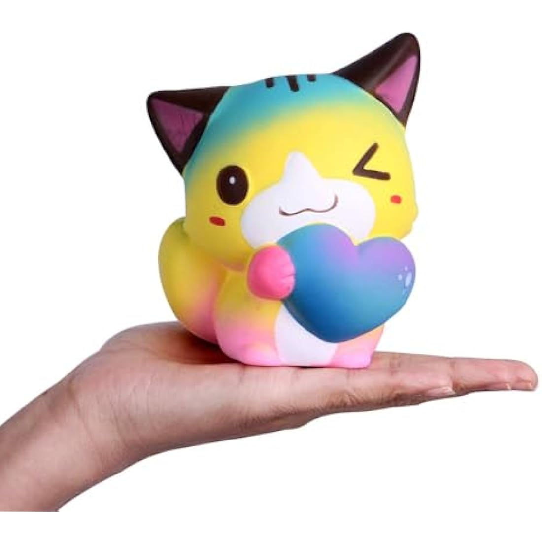 Anboor Squishies Cat Love Heart Kawaii Soft Squishy Slow Rising Scented Animal Squishies Stress Relief Toys Prime Collection Present Easter Basket Stuffers1PCS