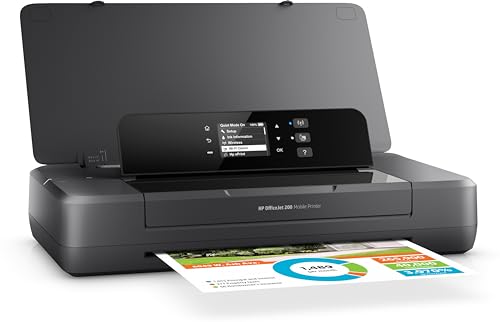 HP 2M32H38 Officejet 200 Colour Wireless Mobile Printer, Black