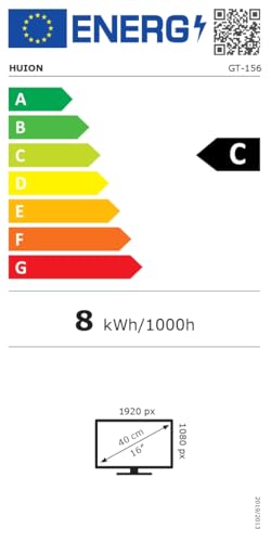 HUION Kamvas Pro 16(4K) UHD Graphic Tablet with Screen, 15.6-inch Monitor Full-Laminated Anti-Glare, Tilt Function 8192 Battery-Free Stylus PW517 for PC, Mac, Android