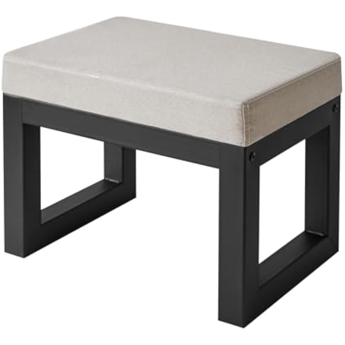 IBUYKE Small Foot Stool with Padded Seat, Pouffe Stool Change Shoe Footrest, Ottoman Footrest Extra Seating for Entryway for Living Room Bedroom, Gray WBD001G-X