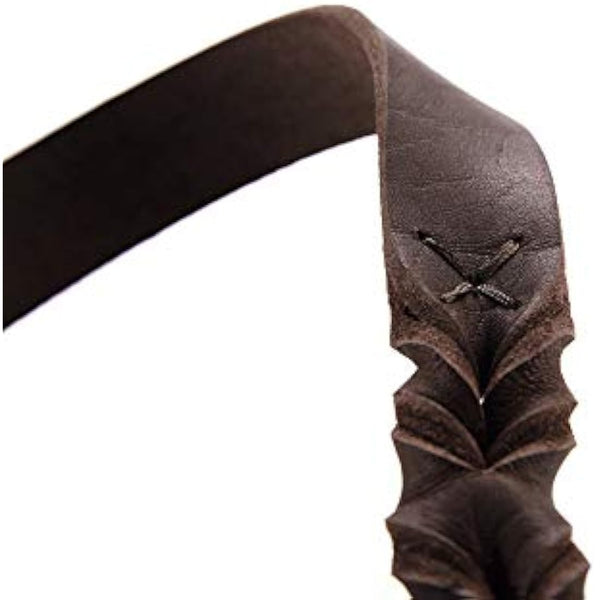 HUNTER Sansibar SOLID Adjustable Leather Braided Dog Lead Durable Elegant 1.5 x 200 cm Dark Brown