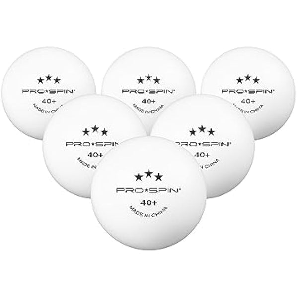 PRO SPIN Ping Pong Balls - White 3-Star 40+ Table Tennis Balls | High-Performance ABS Training Balls | Ultimate Durability for Indoor & Outdoor Table Tennis