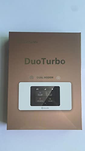 GlocalMe Duo Turbo Portable WiFi Hotspot, No SIM Card Needed, No contract and roaming fees, Dual modem mobile MiFi Device with Global 1GB Data, 4G LTE Router for Home or Travel in 200+ Countries
