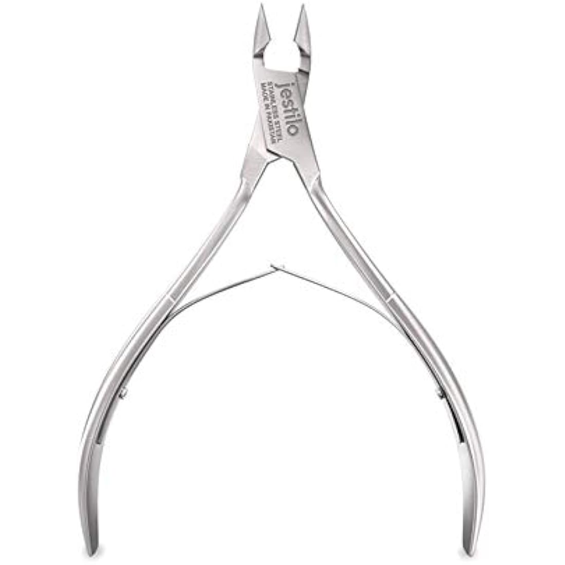Jestilo Professional Cuticle Nippers Scissors Cutters, Removers Stainless Steel Best Nail Care Tool for Manicure and Pedicure (Silver)