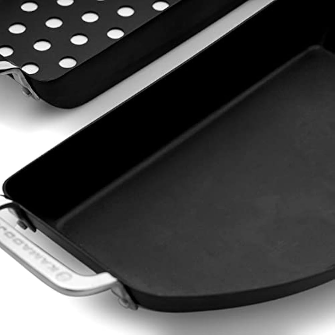 Kamado Joe KJ15124822 Karbon Steel Set Half-Moon Pan, Black