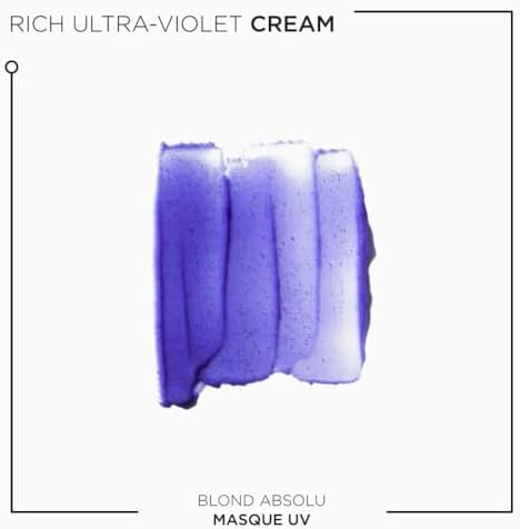 Kérastase Blond Absolu, Anti-Brass Purple Hair Mask, For Lightened & Highlighted Cool Blonde Hair, With Hyaluronic Acid & Edelweiss Flower, Masque Ultra Violet, 200ml