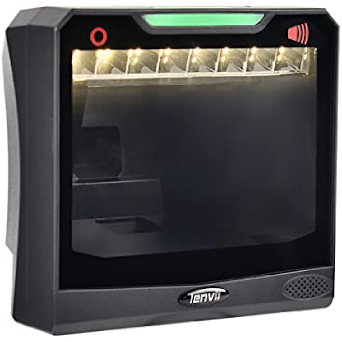 LENVII Gray Barcode Scanner, Desktop Auto Scan 2D Omnidirectional Platform Hands-Free Image Sensing Scanner, QR Code 1D Reader, for Supermarket Library Retail Store, USB Cable Connected