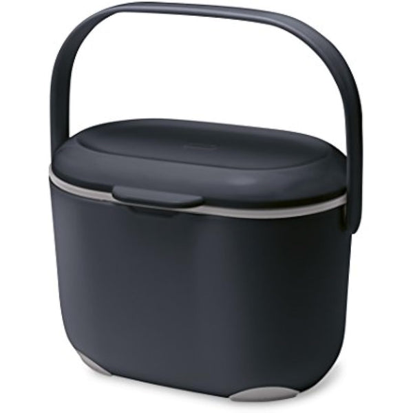 Addis 515630 2.5 Litre Kitchen Compost Caddy, Black/Grey, 2.5L
