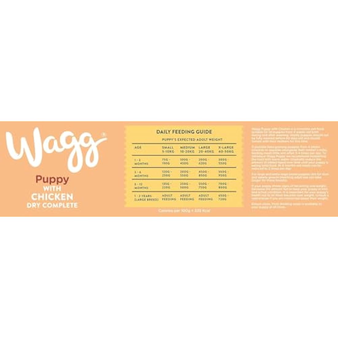 Wagg Complete Puppy Dry Dog Food Turkey & Rice 12kg - For Growing Puppies