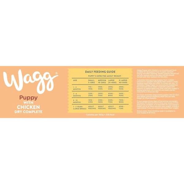 Wagg Complete Puppy Dry Dog Food Turkey & Rice 12kg - For Growing Puppies