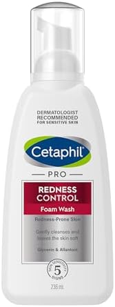 CETAPHIL PRO Redness Control Facial Cleansing Foam 236ml for Rosacea and Redness Prone Skin Non-Comedogenic
