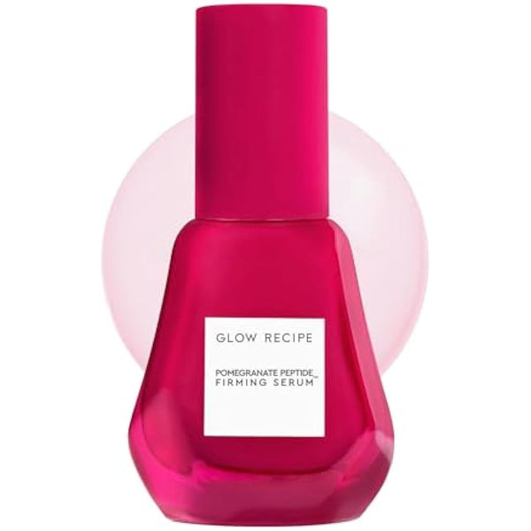 Glow Recipe Pomegranate Copper Peptides Face Serum - Face Firming Peptide Serum for Women & Men with Polypeptides + Hyaluronic Acid - Hydrating & Plumping Facial Serum for Smoothing Fine Lines (30ml)