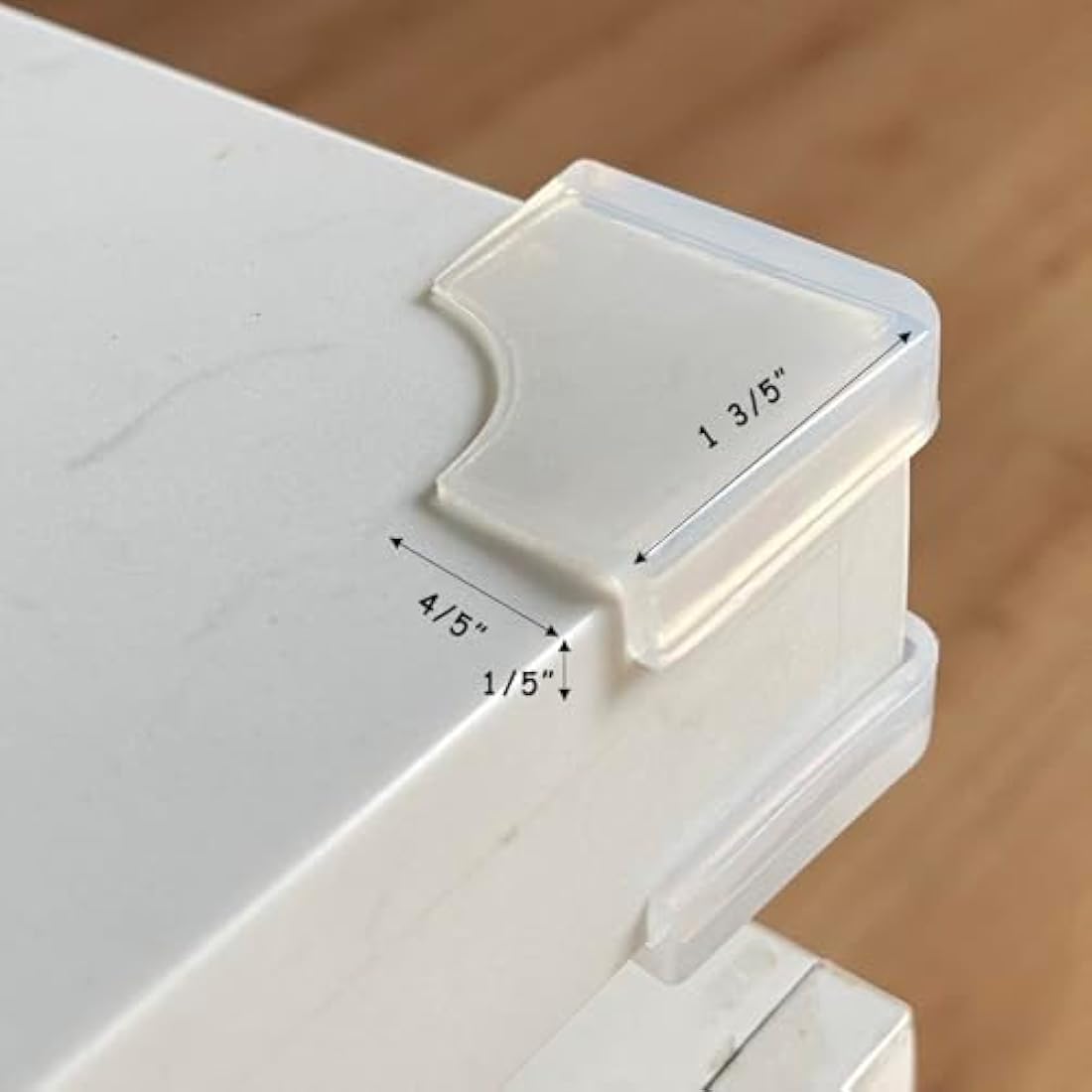 Food-Graded Silicone Corner Protector, Baby Proofing Corners Edge Guards, Pre-Tape Adhesive Soft for Kids Safety, Child Table Cabinets Furniture Bumper (Clear, 4 Count (Pack of 1))