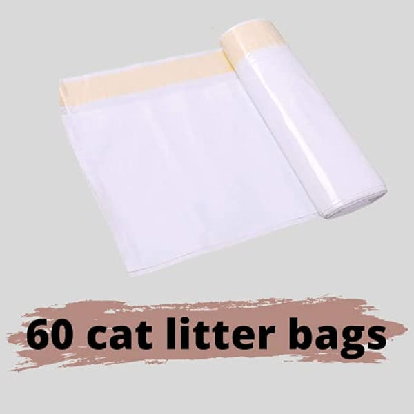 60 Cat Litter Tray Liners Scratch Resistant Bags For Cat Litter Box- Litter Tray Liner - Cat Litter Bags 70 x 40 cm large