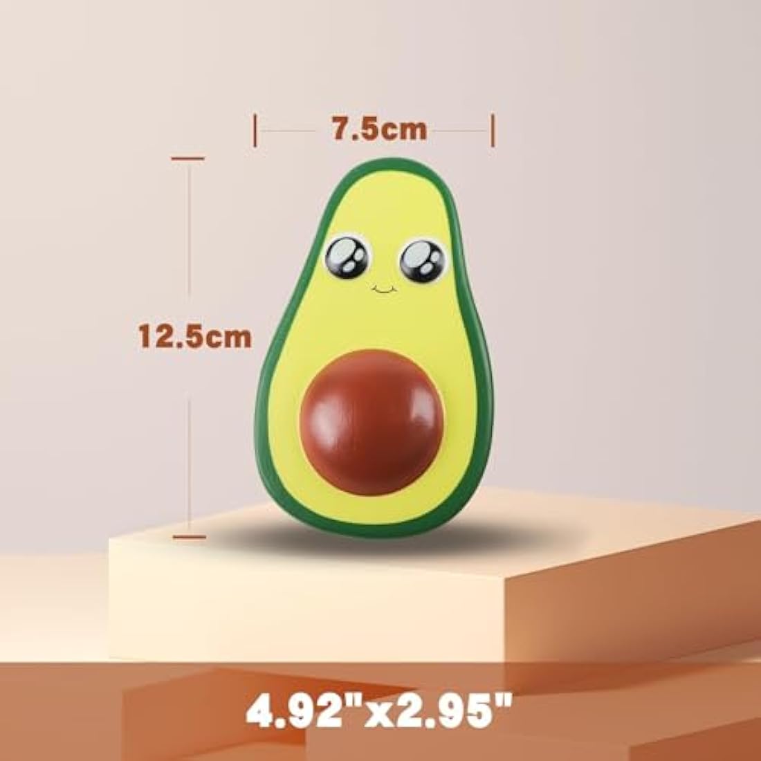 Anboor 2Pcs 4.8 Inches Squishies Avocado Slow Rising Squeeze Toys Kawaii Scented Squishies Fruit Toys Stress Relief for Kids,Party Favors,Birthday Presents