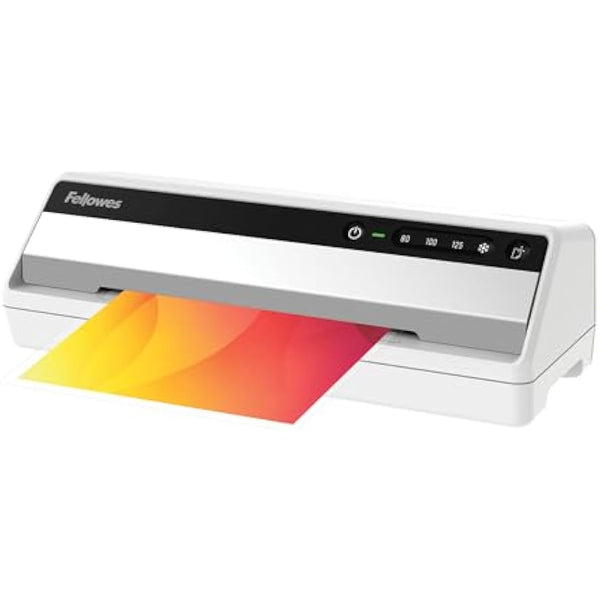 Fellowes Saturn A4 Small Office Laminator – InstaHeat, 60-Second Warm-Up, Jam Release, Auto Shut-Off – For 80/100/125 Micron Pouches – Includes 10 Sheets – Home & Office Use