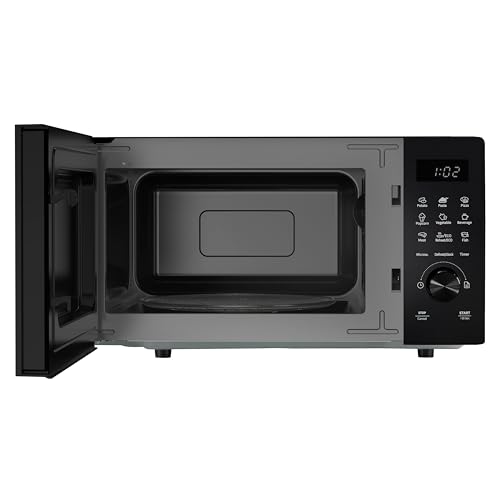 Hisense H23MOBSD1HUK 23 Litre 800W electronic Microwave with Auto Defrost, Digital Display, Smart Cook, Multi level cooking and Easy Clean- Black