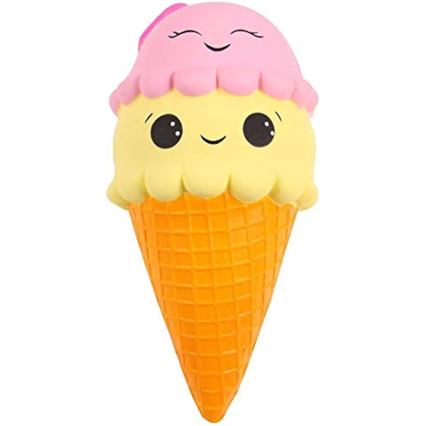 Anboor Ice Cream Jumbo Squishy Slow Rising Kawaii Smiley Squishy Decompression Toy Prime 1 Pcs 12.5 x 10.5 x 21.5 cm