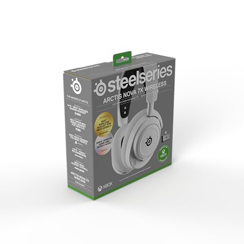 SteelSeries Arctis Nova 7X Wireless Xbox Series X/S Gaming Headset - Neodymium Magnetic Drivers - Dual Wireless Xbox & Bluetooth Audio - 38H USB-C Battery - AI Mic - Supports PS5, PC - Black