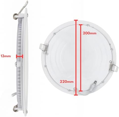 JANDEI – Pack of 20 18W LED Recessed Ceiling Lights, downlights Round, Flat, with matt White Aluminium Ring, Driver Included, Neutral White Light 4200K