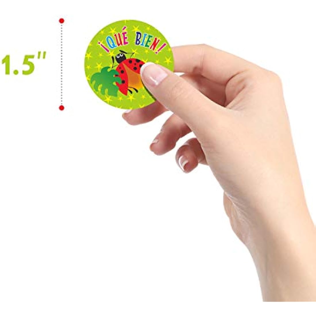 600 Teacher Reward Encouragement Motivational Spanish Espanol Sticker in 16 Animal Designs for Teachers, Classroom Use, (Each Measures 1.5" in Diameter)