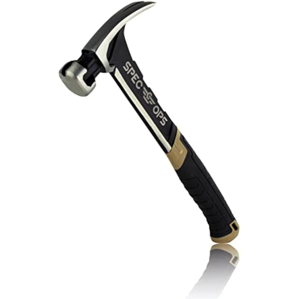 Spec Ops Tools 20 oz Rip Claw Nailing Hammer with Smooth Face, Shock-Absorbing Grip, 3% Donated to Veterans