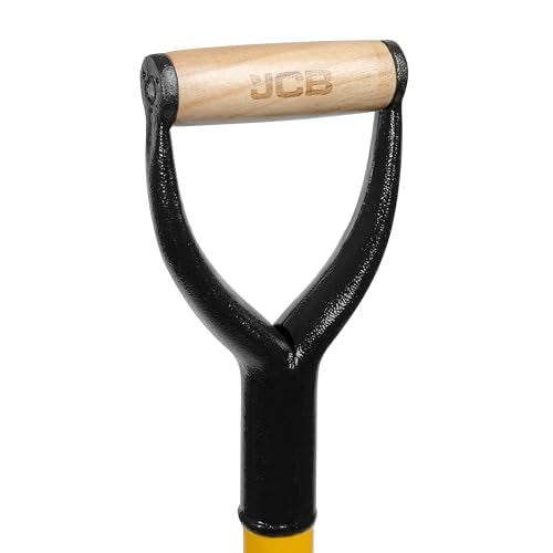 JCB - Professional Solid Forged Contractors Fork - Garden Fork Heavy Duty Professional Site and Gardening Tools - for Home Improvement, Digging, Mucking Out, Manure, Garden Borders, Weeding