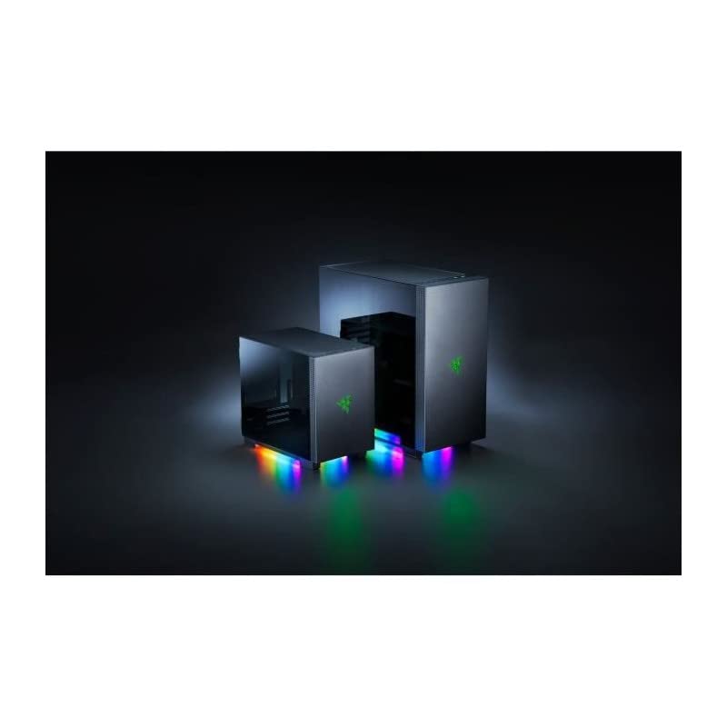 Razer Tomahawk Mini-ITX - Gaming Case with Razer Chroma RGB (Swing Doors on Both Sides, Ventilation, Dust Filter, Cable Management, for Radiators up to 240 mm) Black