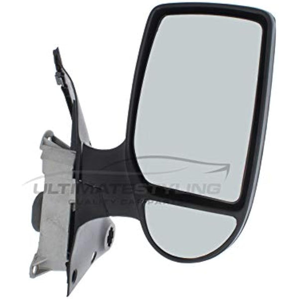 XYZ Parts Electric Short Arm Wing Door Mirror With Heated Glass And Black Cover Compatible with Ford Transit Mk7 Van 2006-2014 Drivers Side Right Hand Replacement