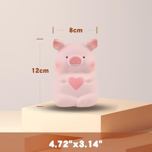 Anboor 5" Squishy Toy Love Heart Pig Kawaii Soft Squishy Animals Toy Slow Rised Squeeze Piggy Squish Stress Relief for Kid Adult Toys