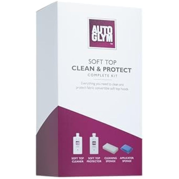Autoglym Convertible Soft Top Clean & Protect Complete Kit - Convertible Roof Cleaner, Protector and Waterproofer - Fabric and Canvas Soft Top Moss, Mould & Stain Remover - Car Canvas Repair & Restore
